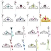 Fairytale Princess Elsa Tiara Accessories Set Girls' Movie Cosplay Cute Halloween red heart Light Green Peach Heart Phnom Penh Yellow Diamond Tiaras Wand Hallo