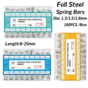 180PCS Full Stainless Steel Watch Strap Spring Pins 1.3mm 1.5 1.8mm Connect Bars