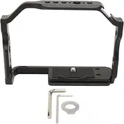 Camera Video Cage for R10, Portable Aluminum Alloy Protective Film Movie Making Camera Rig with 1/4 3/8 Inch Threaded, Hole Cold Shoe Mount for R10