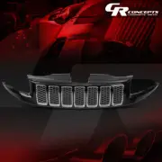 SRT-8 STYLE FRONT HONEYCOMB MESH GRILLE ASSEMBLY FOR 14-16 JEEP GRAND CHEROKEE (for: Jeep)