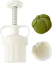 Fruit Green Plum Shape Cookie Stamp Mid-Autumn Festival Mooncake Press Mold Homemade DIY Pastry Equipment Tools for 25g Dough