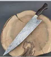 Custom Forged High Carbon Steel Full Tang hunting, Bowie Chef knife 12 “