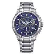 Citizen Men's Eco-Drive Chronograph Watch BL8160-58L Watch Colour Silver 4974374337238