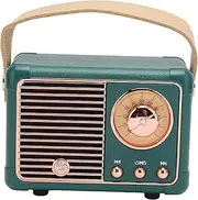 Retro Bluetooth Speaker, Portable Wireless Speaker, HiFi Stereo, Vintage Appearance, Small Retro Speaker, for Home, Outdoor, Bedroom, Living Room, Kitchen (Green)