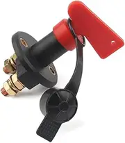 Universal Battery Disconnect Isolator 12V Power Kill Cut-Off Rotary Battery Knob Switch Fit for Auto Truck Boat Fit for Vehicle Car Van(4 Holes)