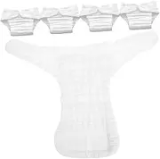 Outanaya 5pcs Washable Diaper Inserts Cotton Nappy Liners Reusable Soft Absorbent White m Size