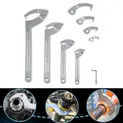 8 Pack Adjustable Hook C Pin Spanner Wrench Tool Set Nut Wrench 3/4" to 6-1/10"