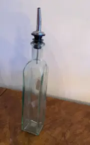 olive oil dispenser glass bottle made in spain, with extra cork- new