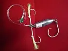 The "Eddie Jig #2.1" 16/0 Circle Hook 16 oz. Wire-through Harness. Fully Rigged.