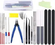 22 Pieces of Gundam Tool Kit, Gunpla Tool Kit, Modeler, Basic Tool, Craft Kit, Hobby Construction Tool kit, With Plastic Box, Used for Gundam Model Construction