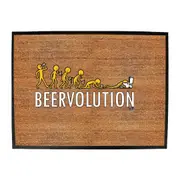 Alcohol Beervolution Beer Evolution - Funny Novelty Doormat Man Cave Floor mat