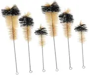 Vaguelly 6Pcs Flask Cleaning Brush with Ergonomic Iron Handle Durable Bottle Cleaning Brush for Labs for Chemical Flask and Laboratory Equipment Cleaning