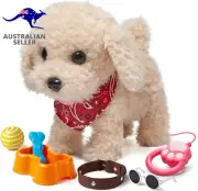 Remote Control Electronic Pets Dog Toy,Soft Cuddly Dog Toy Walks,Barks,Shake Tai