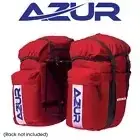 Azur Bike Bicycle Commuting Pannier Rear Bag Red Pair