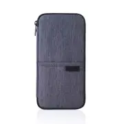 Nevenka Family Travel Passport Wallet Document Organizer-Gray