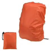 30-40L Backpack Rain Cover with Drawstring Bag, M, Orange Checkered