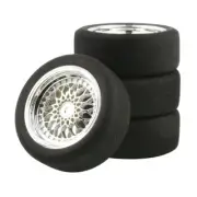 4Pcs 12mm Hex Foam Tires Tyres Wheel Rims For HSP HPI 1/10 On-road RC Racing Car