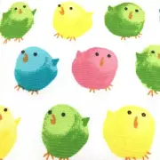 5pc Cynthia Rowley Easter Chicks 70" R Tablecloth 4 Napkin Set Bright Colorful
