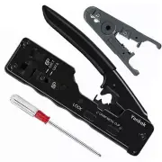 CAT5 CAT6 CAT7 Modular Crimper for Shielded and Unshielded RJ45 RJ12 RJ11 Net...