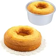 Mikinona 2pcs Aluminum Round Cake Mold Non-Stick Baking Pan Removable Bottom for Mini Cakes Pies