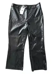 7 For All Mankind Faux Leather Pants Black ( XL )