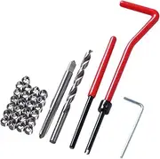 Restoring Threads in Metals 30pcs M5 Helicoil Kit Full Automotive Repair Set Inserts Taps Drill Bits for Steel Cast Ir