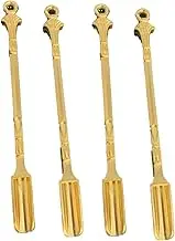 4pcs Min Spoon, Mini Shovel Spoon,Pendants Necklace Vials for Home Supplies or Pendants Necklace-Gold