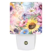 Vibrant Floral Fiesta LED Dusk to Dawn Night Light, May be Personalized #4864