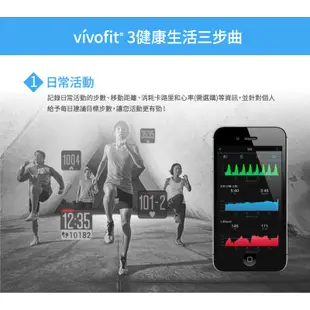 【藍海小舖】GARMIN Vivofit 3 健身手環(黑/白)