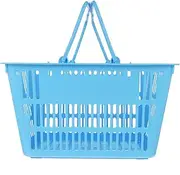 [Kichvoe] Thickened Shopping Basket Plastic Basket Handles for Mall Shopping Large Storage Capacity for Organizing Cleaning
