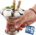 Glass Ice Cream Bowl Set, Small Dessert Cups for Trifle Parfait Sundae Pudding a