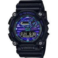 在飛比找PChome24h購物優惠-CASIO 卡西歐 G-SHOCK 虛擬藍系列 科技感雙顯錶