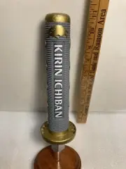 KIRIN ICHIBAN SAMUARI SWORD HANDLE SILVER & GOLD draft beer tap handle. JAPAN