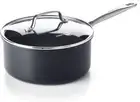 GreenPan Chatham Black Hard Anodized Ceramic Nonstick 3QT Saucepan with Lid