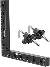 Woodworking Adjustable Corner Clamping Ruler Aluminium Right Angle Clamp L-Shaped Auxiliary Fixture Positioner Clip-3PC
