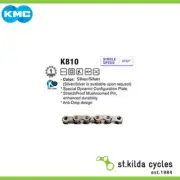 KMC Bike Chain - K1 - Single Speed - 1/2" X 3/32" X 112L - Silver/Silver