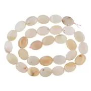 16" Pink Peruvian Opal Flat Oval Beads ap. 10x14mm #76006