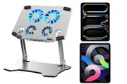 Tablet Cooling Pad Aluminum Adjustable Tablet Stand Tablet Support Notebook Stand Cooling Fan Pad