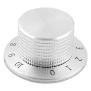 37mm x 15mm Volume Rotary Potentiometer Control Knob Silver Tone w Dial