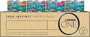Purina ONE Natural, High Protein Wet Cat Food Variety Pack, True Instinct Tuna, Chicken & Salmon Recipes - (24) 3 oz. Cans