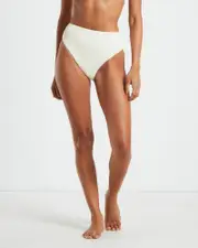 Rib High Waisted Bottoms in Almond