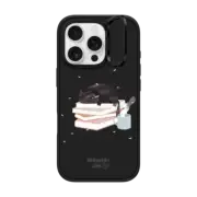 iPhone 16 Pro Impact Ring Stand Case MagSafe Compatible Book cat by Moonaries illo