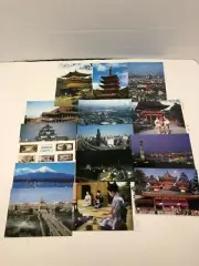 15 Japanese Postcards 1980's Nippon Card Colour Fuji Akasaka District Nagoya Cas