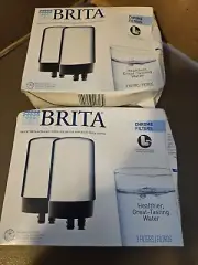 4 Pack Brita Faucet Replacement Filters CHROME Brand New