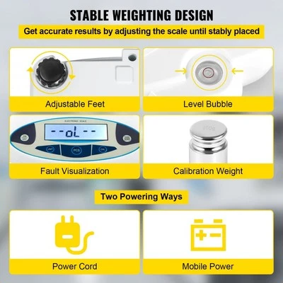 High Precision 500g Digital Analytical Balance Scale 0.01g Accuracy Lab Tool