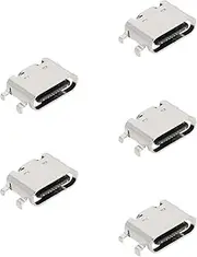eMagTech 5PCS Type C Charging Socket Port USB C Female Charging Socket Port Charger 4 Pin Connector Socket Jack Compatible with Alcatel 1T 10 8092 Tablet