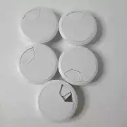 5 Pack 2-23/64" Computer Desk Grommet Plastic Round Grommet Hole Cover White