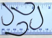 100 Matzuo 122010 Black Straight Eye Circle Fishing Hooks 6/0 - 100 Hooks