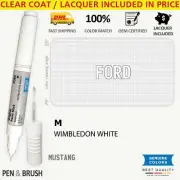 M Touch Up Paint for Ford White MUSTANG WIMBLEDON WHITE Pen Stick Scratch Chip F