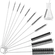 Nylon Bottle Brush, 10 Pcs Pipe Cleaner Brush, Straw Brushes for Sippy Cup, Tumbler, Water Bottle, Drinking Straw, Teapot Nozzle (Black)